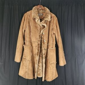 BIG CHILL Vintage Penny Lane Faux fur Jacket 100% polyester  90's